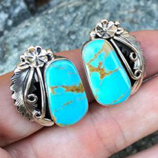 Turquoise, Flowers, leaf, Jewelry