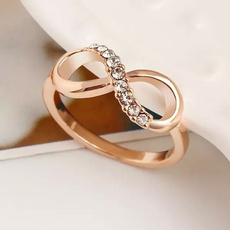 goldplated, crystal ring, Infinity, Crystal Jewelry