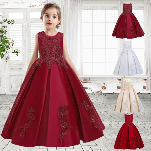 Elegant Kids Girl Wedding Formal Party Princess Dresses – Honeychildren