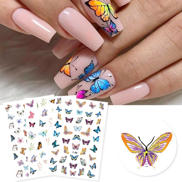 3d Butterfly Nail Charms Nails Butterflies Rhinestones Big Nail