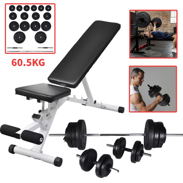 ADJUSTABLE Workout WEIGHT BENCH Flat Incline Decline Exercise Strength Training