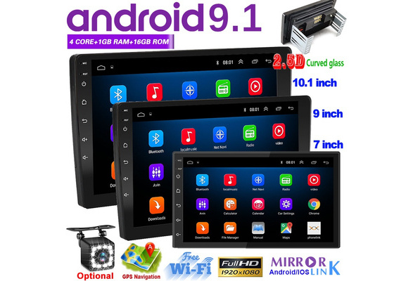 7" Android 10.1 Autoradio Navi GPS Bluetooth 2 DIN WiFi 2+16GB Rückfahrkamera 