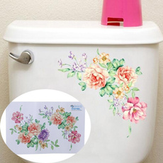 Baño, Flowers, Colorful, toiletsticker