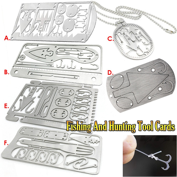 22 In1 Multi-Tool Fishing Gear Credit Card Outdoor Survival Camping Hunting m0y 