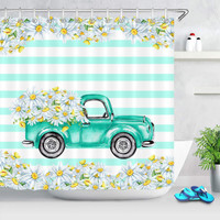 Antique Car Farm Truck Shower Curtain For Bathroom Vintage American Classic Old Truck Car On Farm Field Rustic Farmhouse Fabric Bathroom Decor Set With Shower Curtain Hooks Wish