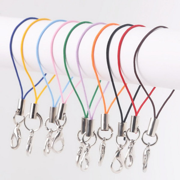 Universal Pendant Hang Rope Lobster Clasp Cell Phone Charm Straps Dongua 20 Pcs/Set Lanyard Pink Anti-Lost Mobile Phone Strap