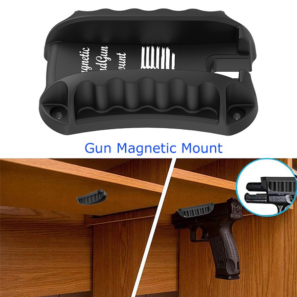 Magnetic Handgun Mount Holder For Truck, Car, Desk, Or Cabinet - Strong Polymer Magnet
