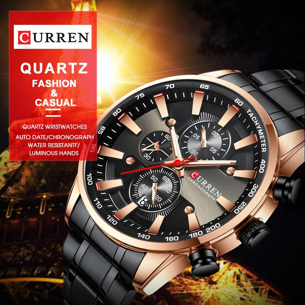 Orologi Di Lusso Da Uomo Cronografo Sportivo Da Uomo Al Quarzo, in Acciaio  Inossidabile, Data, Orologio, Orologio Luminoso, Relogio Masculino | Wish