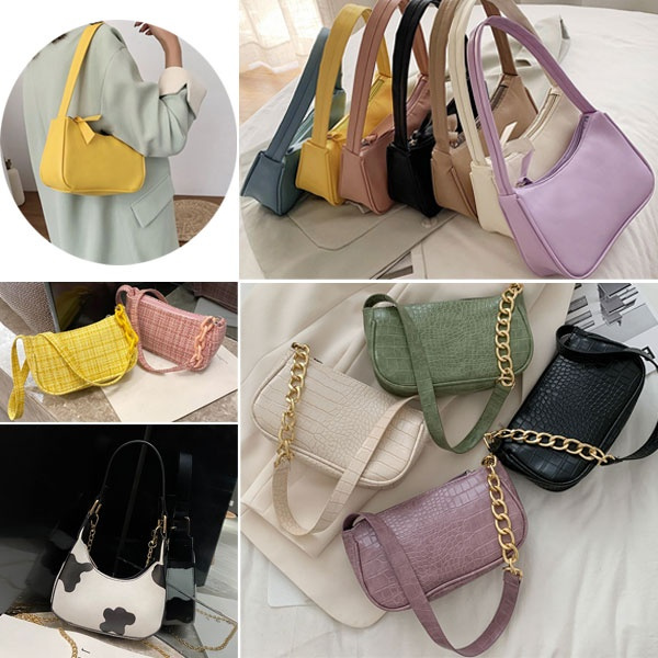 Women Retro Totes Bags 2020 Trendy Vintage Handbag Soft Leather Female Small  Bags Casual Mini Shoulder Bag