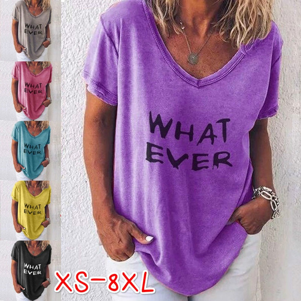Style Dome Women T-Shirt Short Sleeve Tops Solid Color V Neck Tee Shirt Long Hem Casual Summer Tops Basic Blouse