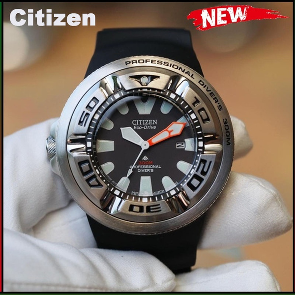 New Citizen Men s Watch Automatic Marine Divers Blue Rubber Strap