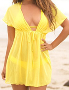 Summer, casualshortsleeve, beach dress, beachsmock