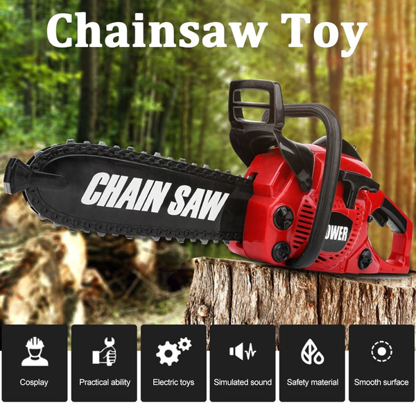 高品質の子供のおもちゃチェーンソー男の子建設遊びおもちゃのこぎりふり遊びおもちゃ屋外芝生おもちゃツール Wish