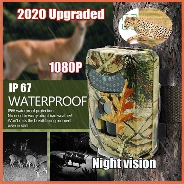 2020 Upgraded version New Wild Camera PhotoTraps 12MP 1080P Motion Triggered Hunting Wildcamera