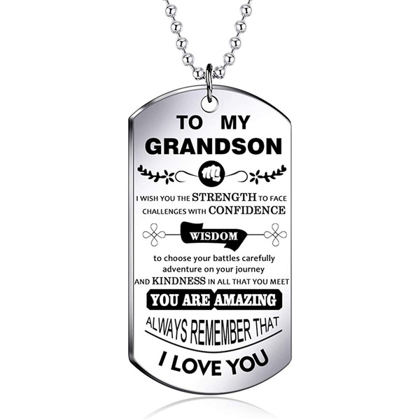 To my grandson dog hot sale tags