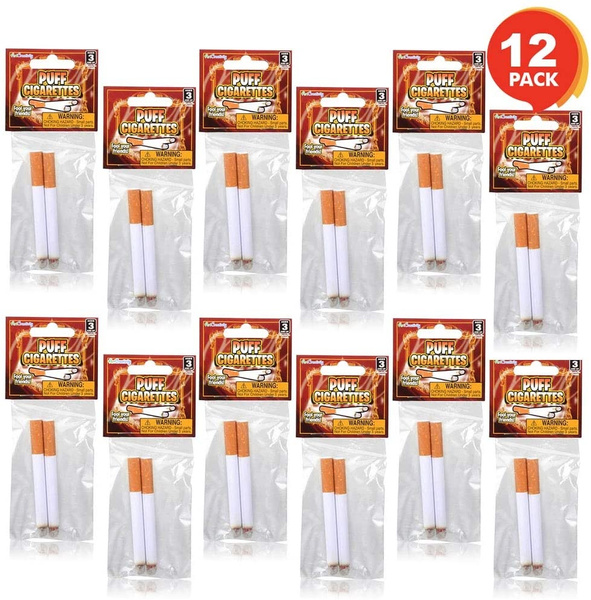  ArtCreativity Fake Puff Cigarettes - 3.25 Inch - That Blow  Smoke (24 Pack) Faux Cigs with a Realistic Look - Prop for Prank, Halloween  Costume, Movie, or Theater Play - Fun