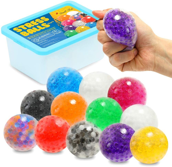 IDEAPARK 3 x Balles Anti-Stress Squeeze Balls Sensory Fidget Jouet Sticky Balls Mini Globbles Stick Balls Squishy Ball Stress Soft Toy Squeezing Decompression for Anxiety Relief 
