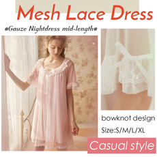 night dress, Lace, Sleeve, nightweardre
