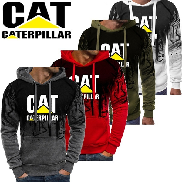 caterpillar zip moletom com capuz