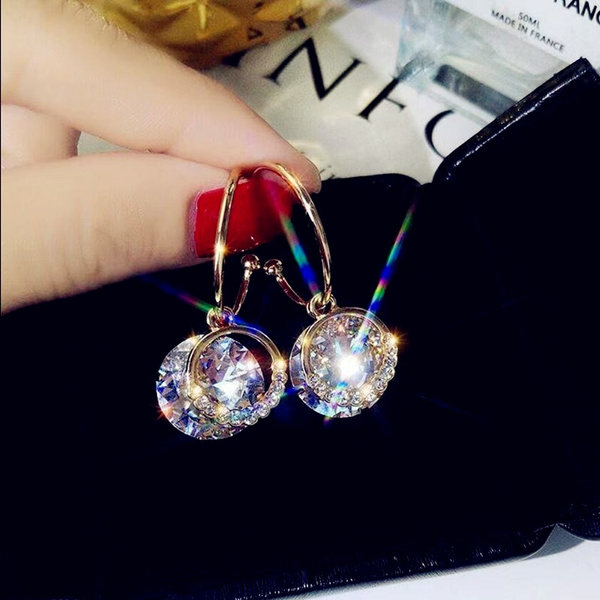 Colgantes Redondos De Cristal De Moda Pendientes Pendientes Colgantes Redondos De Cristal De Moda Pendientes Pendientes