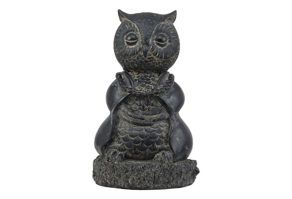 Ebros Gift Feng Shui Vastu Buddha Zen Yoga Owl with Prayer Beads Necklace  Meditating Statue Decorative Talisman Figurine for Positive Flow and  Harmony 
