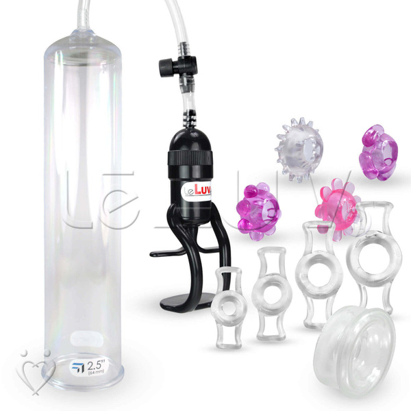 Fatbird Penis Pump 12 Inch Large Easyop Z-grip Clear Seal And 8 Rings ...