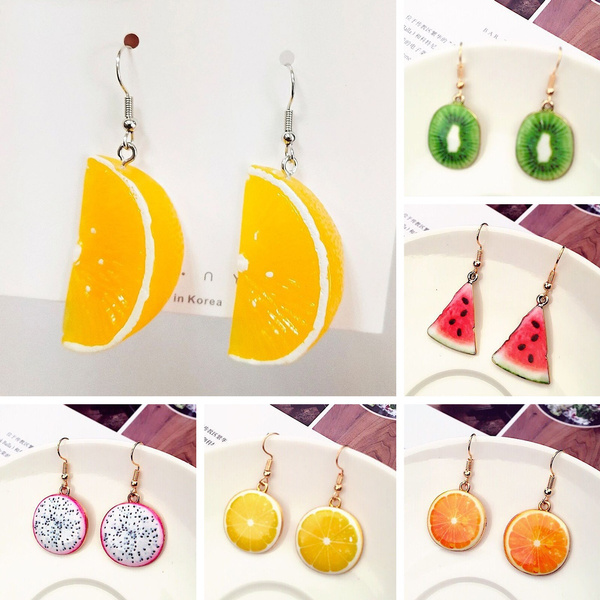 3d printed watermelon earrings / Fruit earrings / Watermelon
