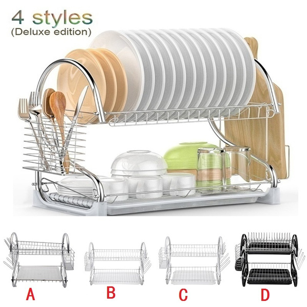 Multifunctional S-shaped Bowls Dishes Chopsticks Spoons Collection Shelf Drainer