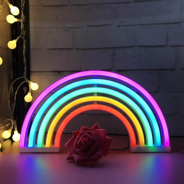 Usikker temperatur Drama Rainbow Neon Sign LED Rainbow Light Lamp for Dorm Decor Rainbow Decor Neon  Lamp Wall Decor Christmas Neon Bulb Tube | Wish