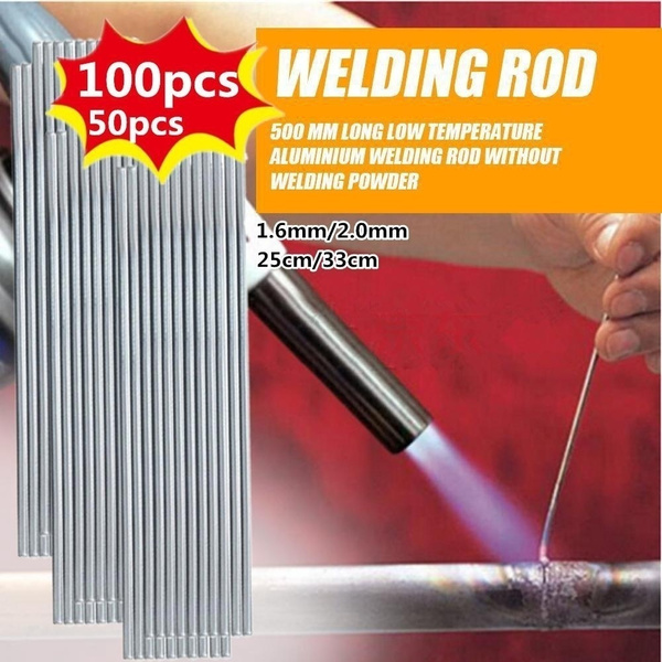 50 Pcs EASY Aluminium Welding Rods Brazing NO POWDER Soldering Low Temperature 