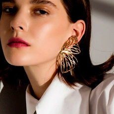 butterfly, butterfly earrings, gold, Earring