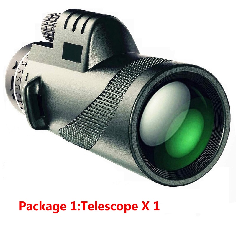 40x60 HD Portable Monocular Telescope High Powered Waterproof Night Vision Hiking Travel Zoom Telescope