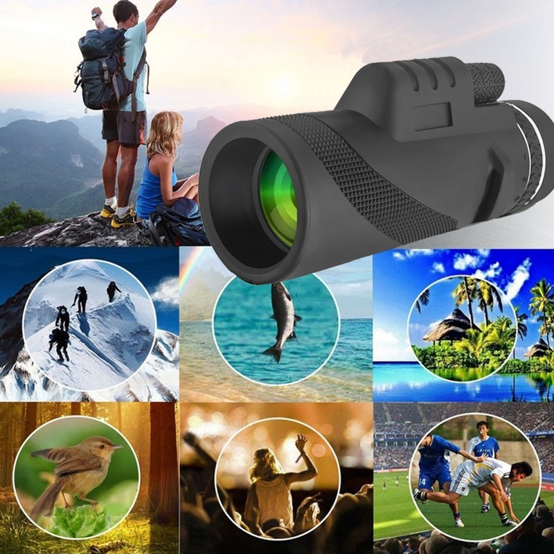 40x60 HD Portable Monocular Telescope High Powered Waterproof Night Vision Hiking Travel Zoom Telescope