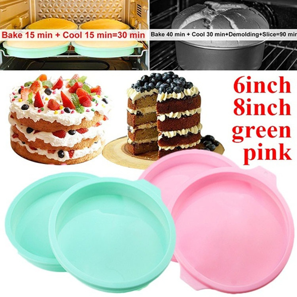 8inch Silicone Cake Round Shape Mold Kitchen Bakeware DIY Desserts