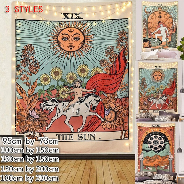 Tarot Card Sun Moon Wooden Ornaments 