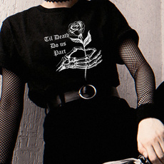 Goth, skeletontshirt, Grunge, Shirt