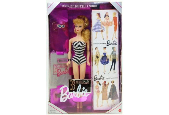 Barbie 35th Anniversary Special Edition Reproduction of Original 1959  Barbie Doll & Package (1993) - Blonde Hair