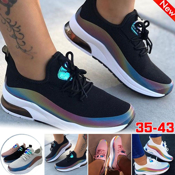 multi colored tennis shoes womens