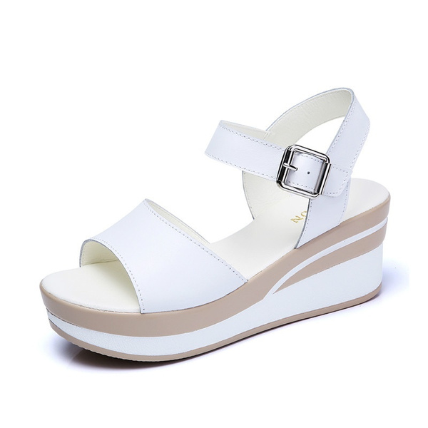 Elegant Gladiator Wedge Sandals For Women, Multi Strap Flatform Sandals |  SHEIN USA
