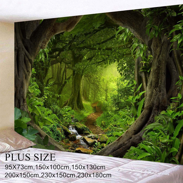 Green wall online tapestry