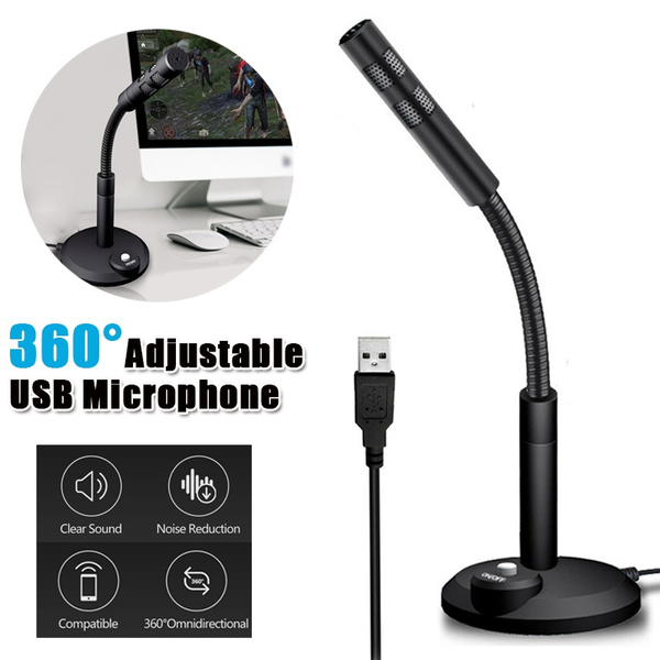 360° Adjustable USB Microphone Notebook Desktop Computer Microphone