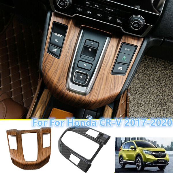 aikeec Peach Wood Grain Gear Lever Shift Knob Cover Trim for Honda CRV 2017-2019