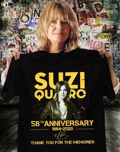 lommeregner erosion Opgive Suzi Quatro 56th Anniversary Signed For Fan cotton t-shirt | Wish