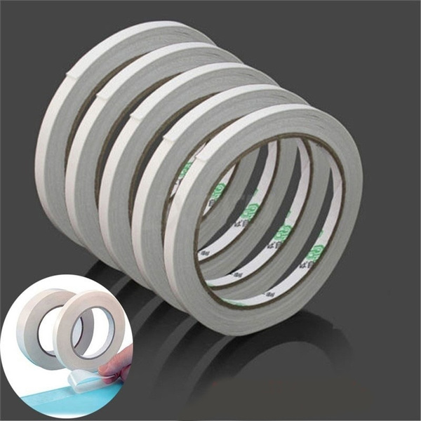 1pcs 8m White Super Strong Double Sided Adhesive Tape Paper Strong Ultra Thin High Adhesive Cotton Double Sided Tape Wish