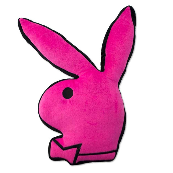 PlayBoy [R3064] - Coussin deco 'PlayBoy' rose noir - 40x30 cm