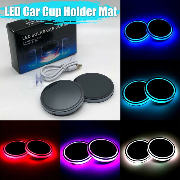 led solar car cup mat