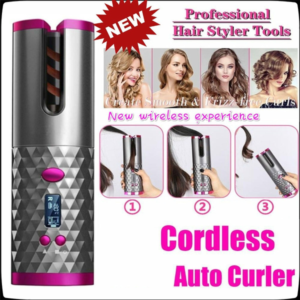 The New Cordless Automatic Hair Curler Can Be Curled or Wavy Rechargeable Automatic  Hair Curler Portable Smart Cordless Hair Curler | Wish