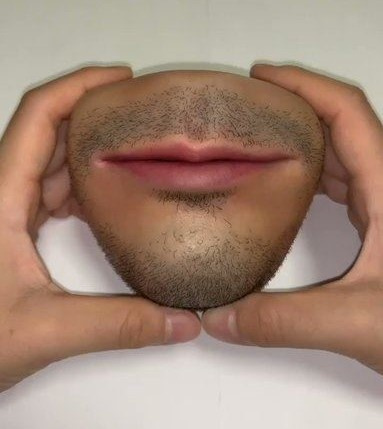 Simulation human mouth coin purse man ultra-realistic human flesh chin lips beard wallet Japanese personality creative cute | Wish