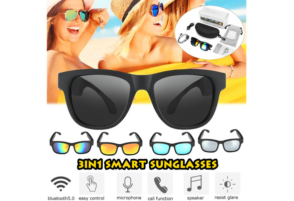 Bluetooth Sunglasses, Noise Reduction Wireless Bluetooth Sunglasses Open  Ear Music Hands-Free Calling Portable Smart Sunglasses with Microphone for  Men Women Outdoor Sports(Silver) : Amazon.in: Clothing & Accessories