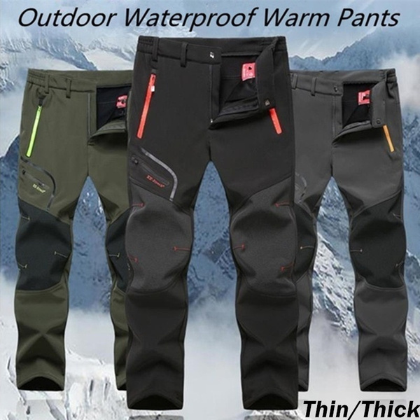 Outdoor Waterproof Men's Denim Ski Snowboard Pants Hiking Windproof Trouser New 